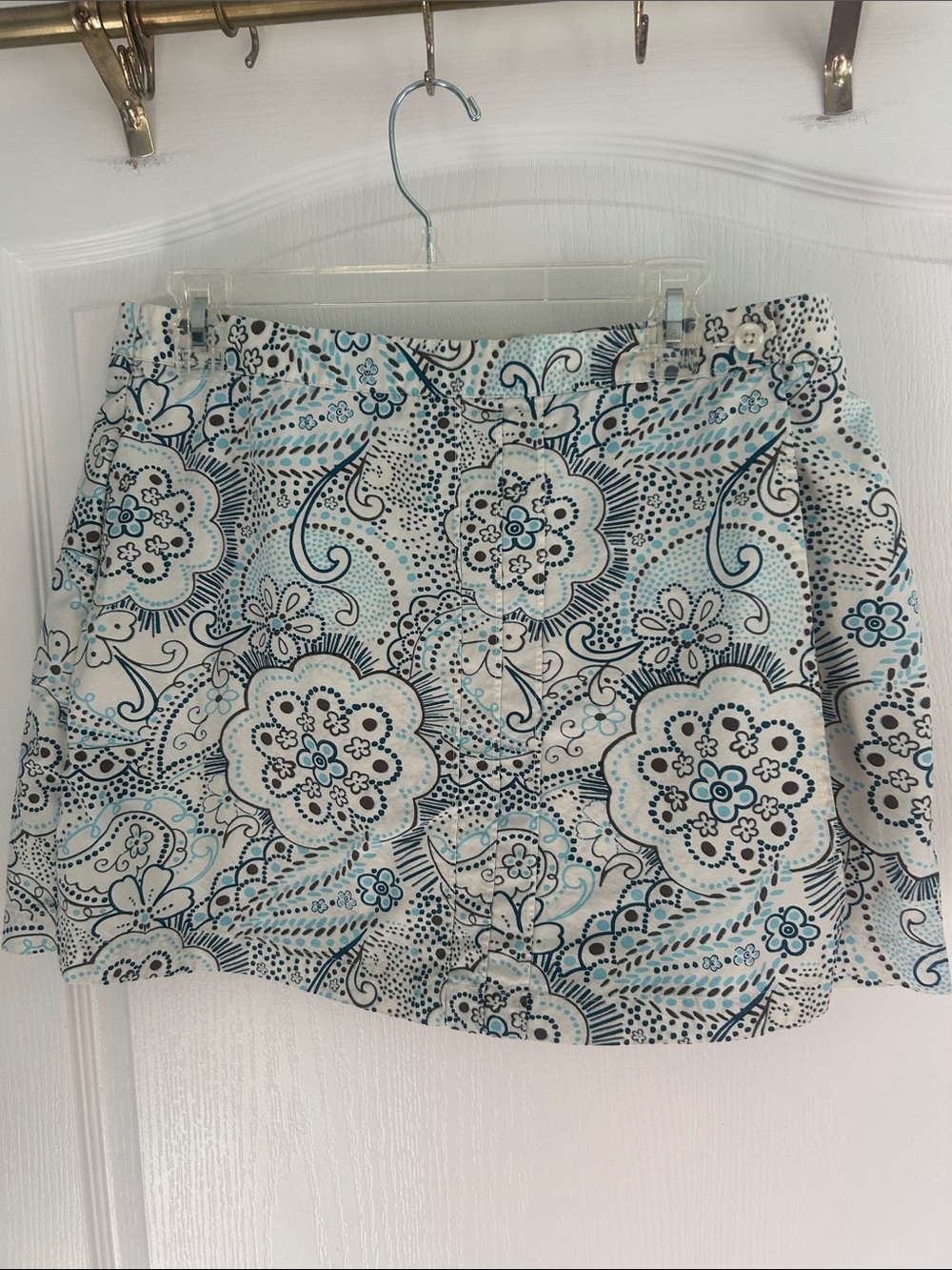 Dockers beautiful cotton Blue Floral Paisley Print skort 12